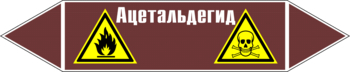 Маркировка трубопровода "ацетальдегид" (пленка, 716х148 мм) - Маркировка трубопроводов - Маркировки трубопроводов "ЖИДКОСТЬ" - магазин "Охрана труда и Техника безопасности"