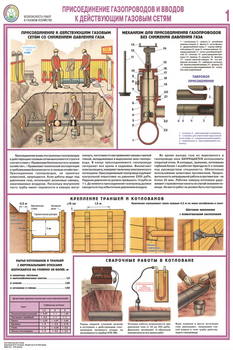 ПС22 Безопасность работ в газовом хозяйстве (ламинированная бумага, А2, 4 листа) - Плакаты - Газоопасные работы - магазин "Охрана труда и Техника безопасности"